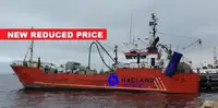 Embarcação para processamento e transporte de peixe à venda