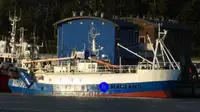 Embarcação para processamento e transporte de peixe à venda