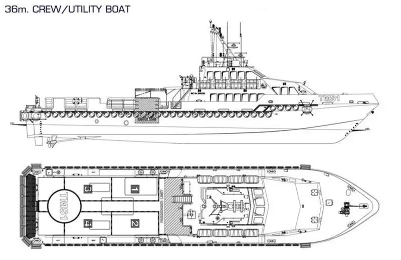 Barco de tripulação à venda