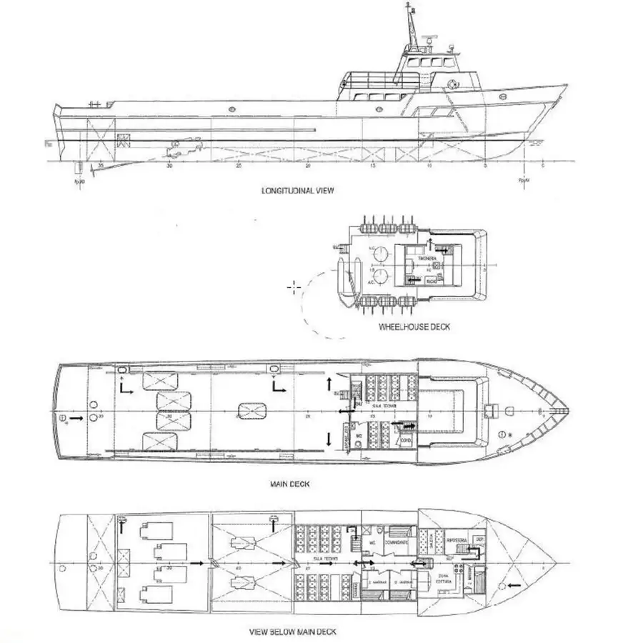 Barco de tripulação à venda