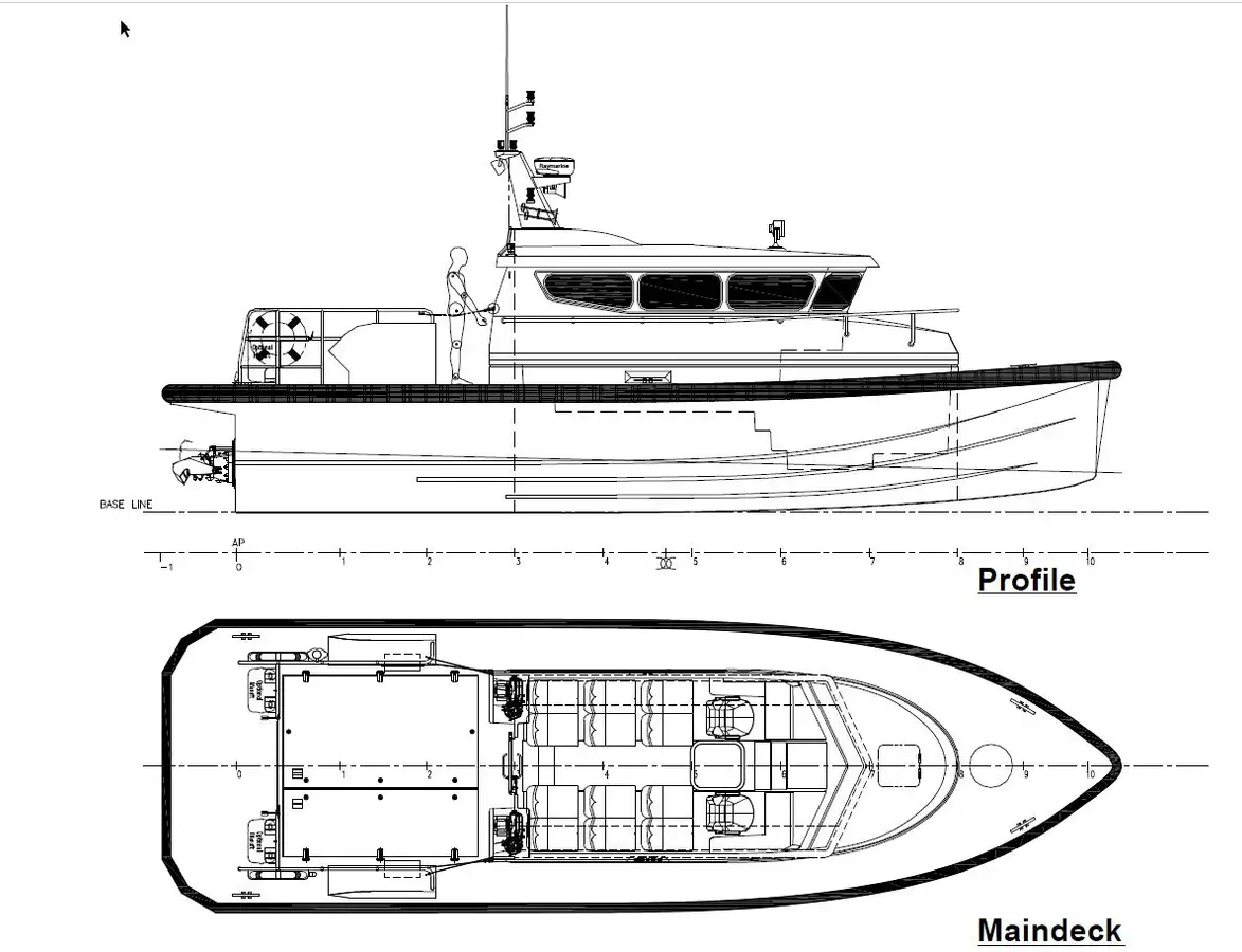 Barco de tripulação à venda