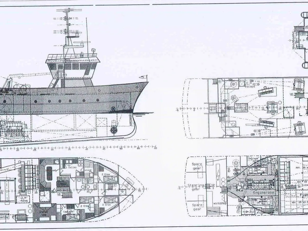 Navio de pesca de arrasto à venda